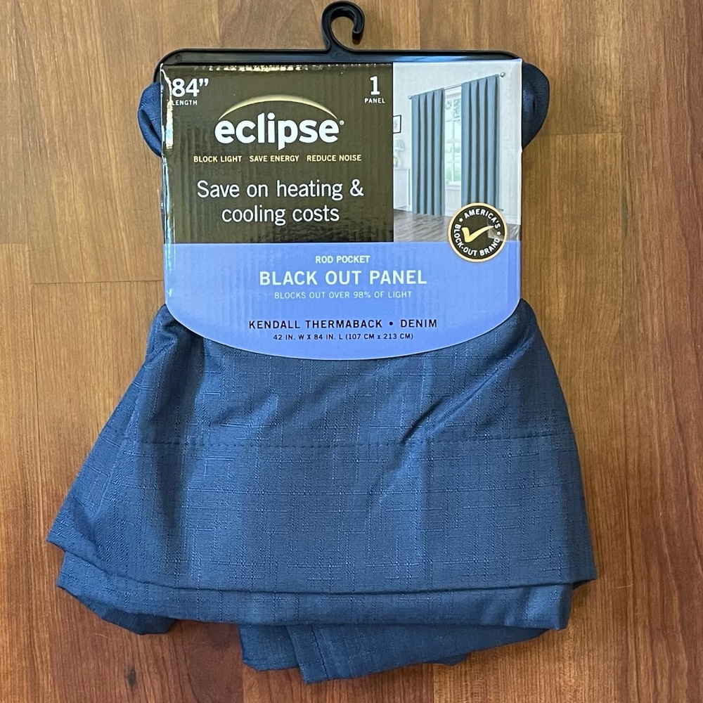 Eclipse Kendall Blackout Panel in Denim 84”